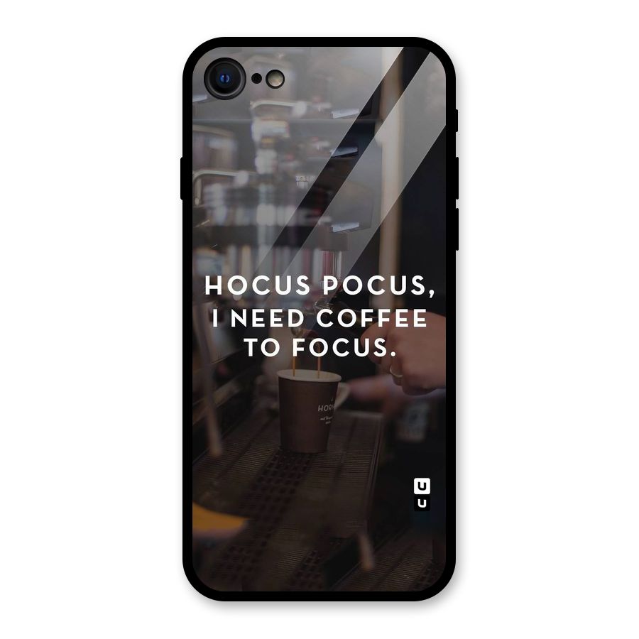 Coffee Focus Glass Back Case for iPhone SE 2020