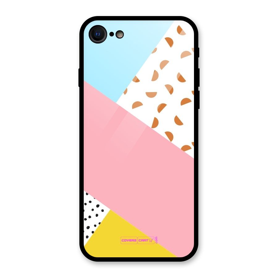 Colorful Abstract Glass Back Case for iPhone SE 2020