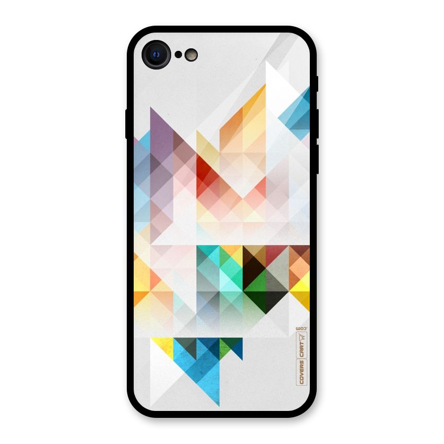 Colorful Geometric Art Glass Back Case for iPhone SE 2020
