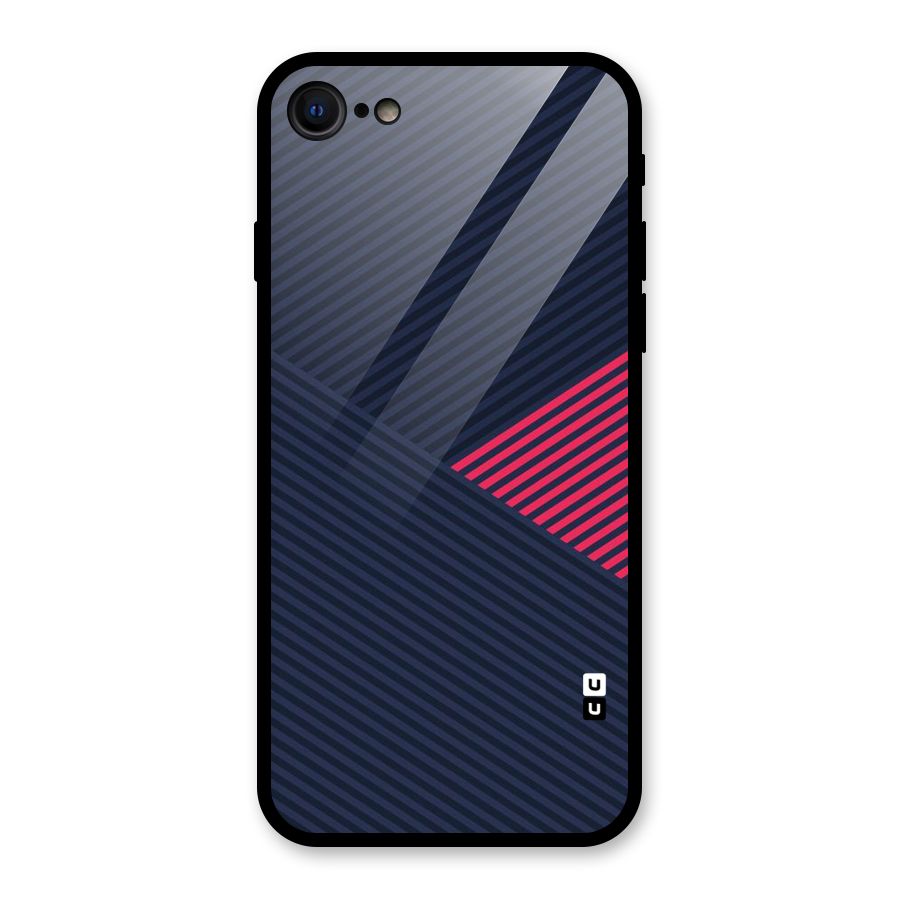 Criscros Stripes Glass Back Case for iPhone SE 2020