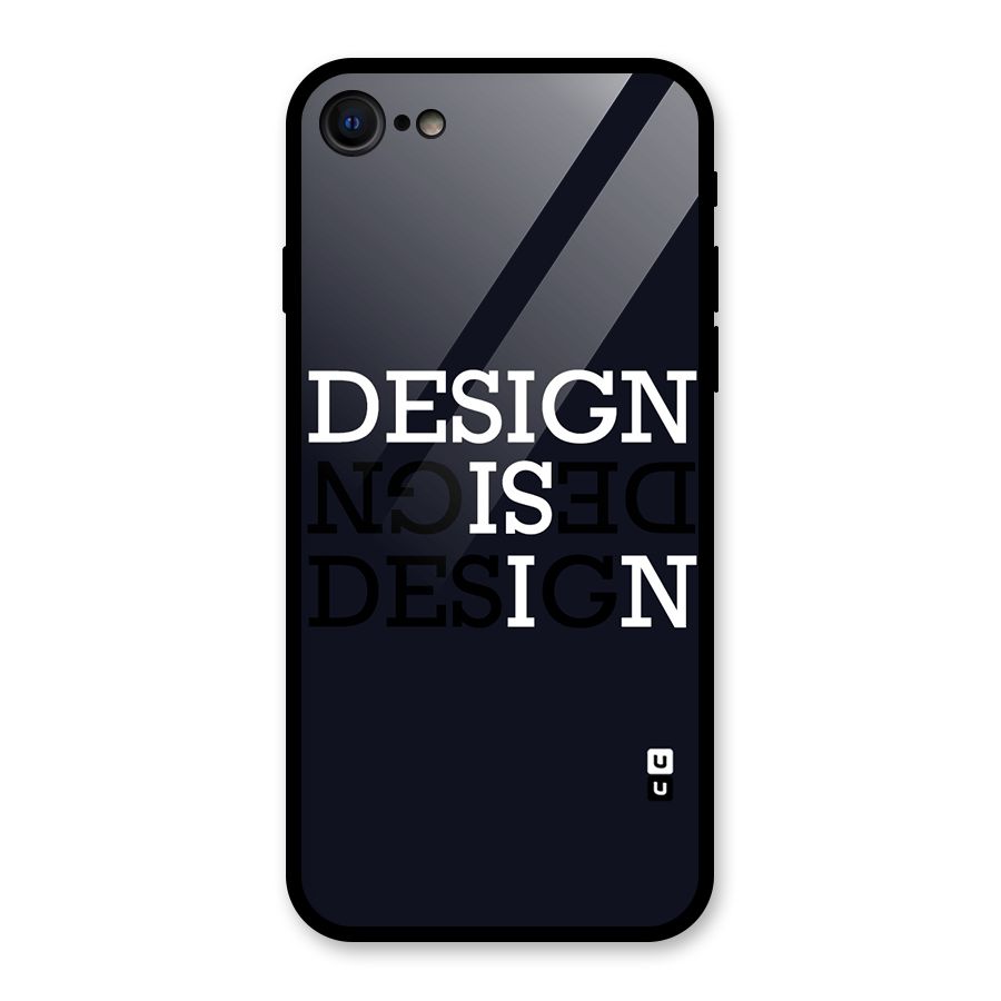 Design is In Typography Glass Back Case for iPhone SE 2020