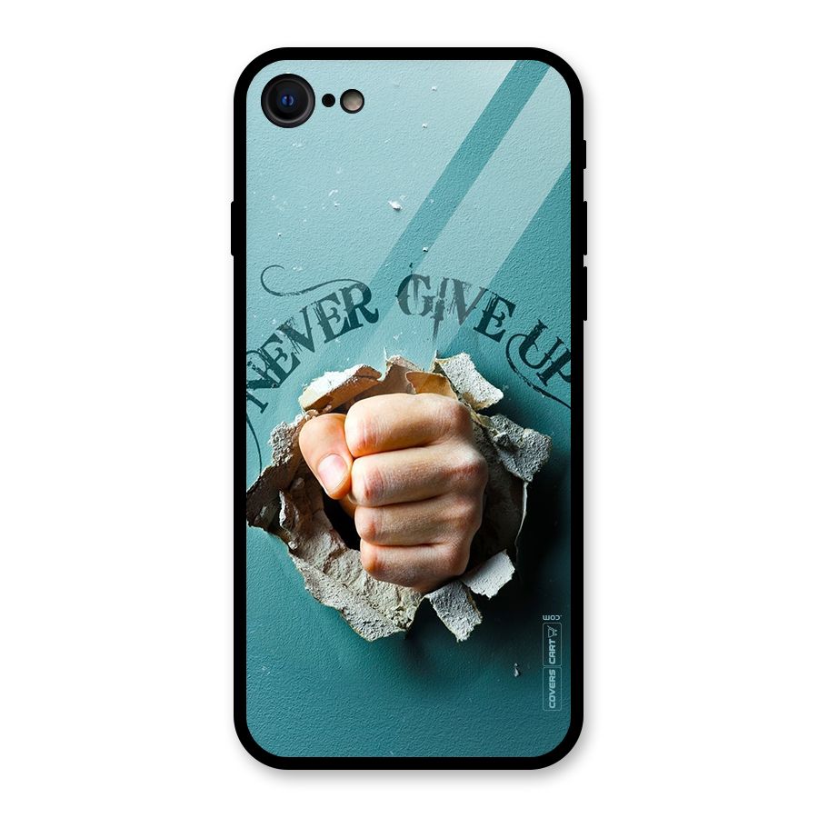Do Not Give Up Glass Back Case for iPhone SE 2020