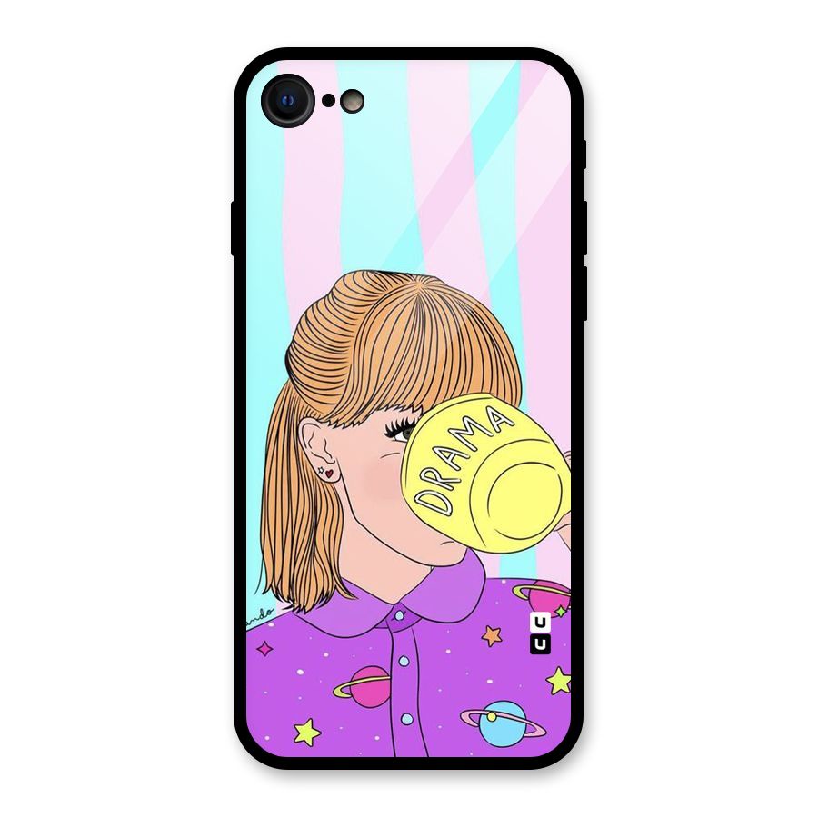 Drama Cup Glass Back Case for iPhone SE 2020