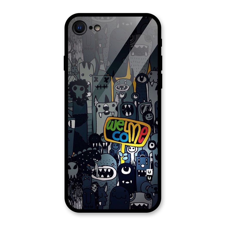 Ghost Welcome Glass Back Case for iPhone SE 2020