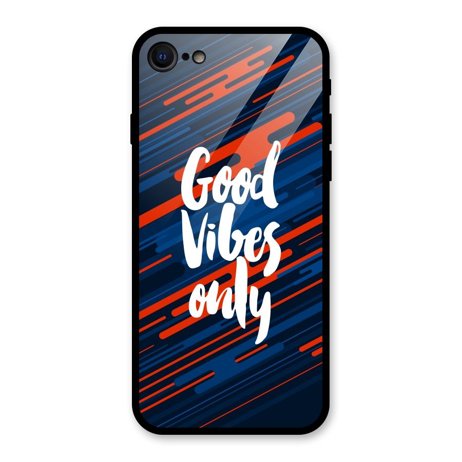 Good Vibes Only Glass Back Case for iPhone SE 2020