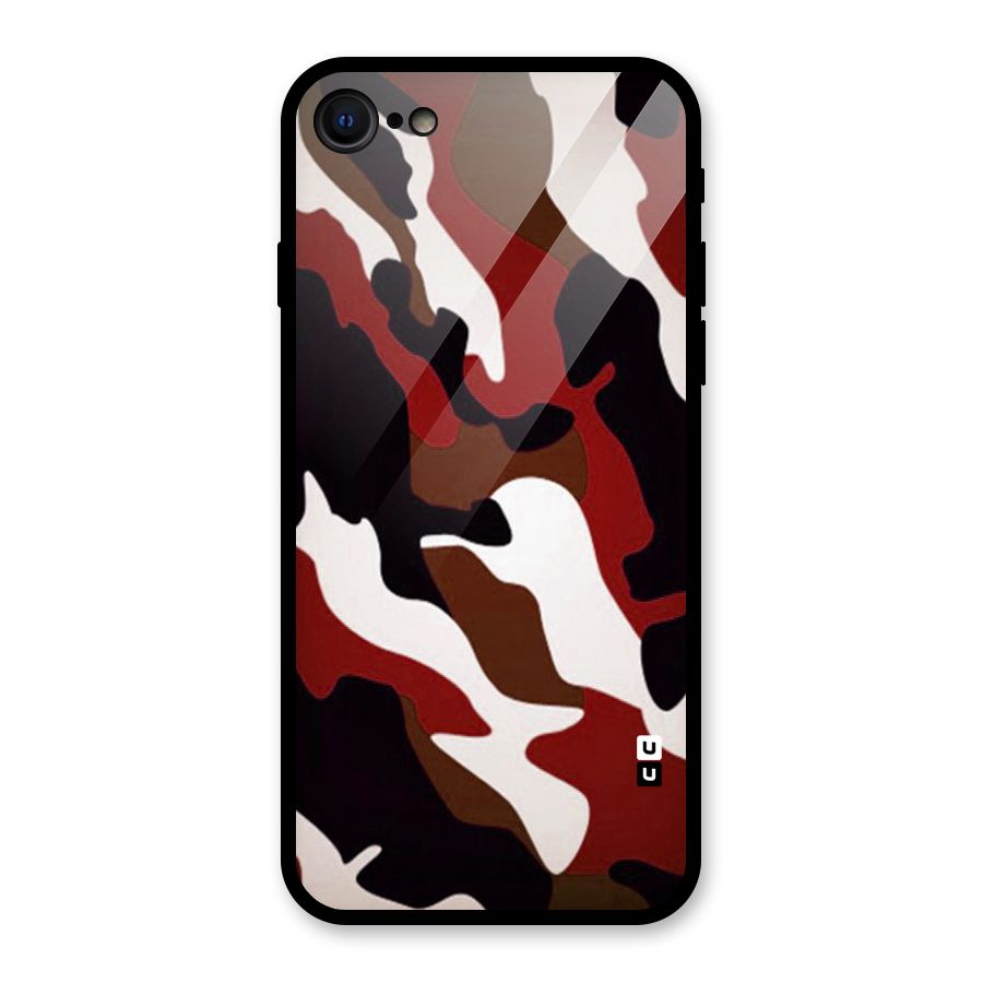 Leapord Pattern Glass Back Case for iPhone SE 2020