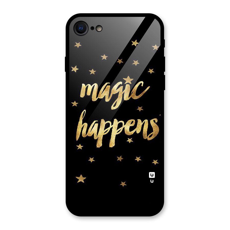 Magic Happens Glass Back Case for iPhone SE 2020