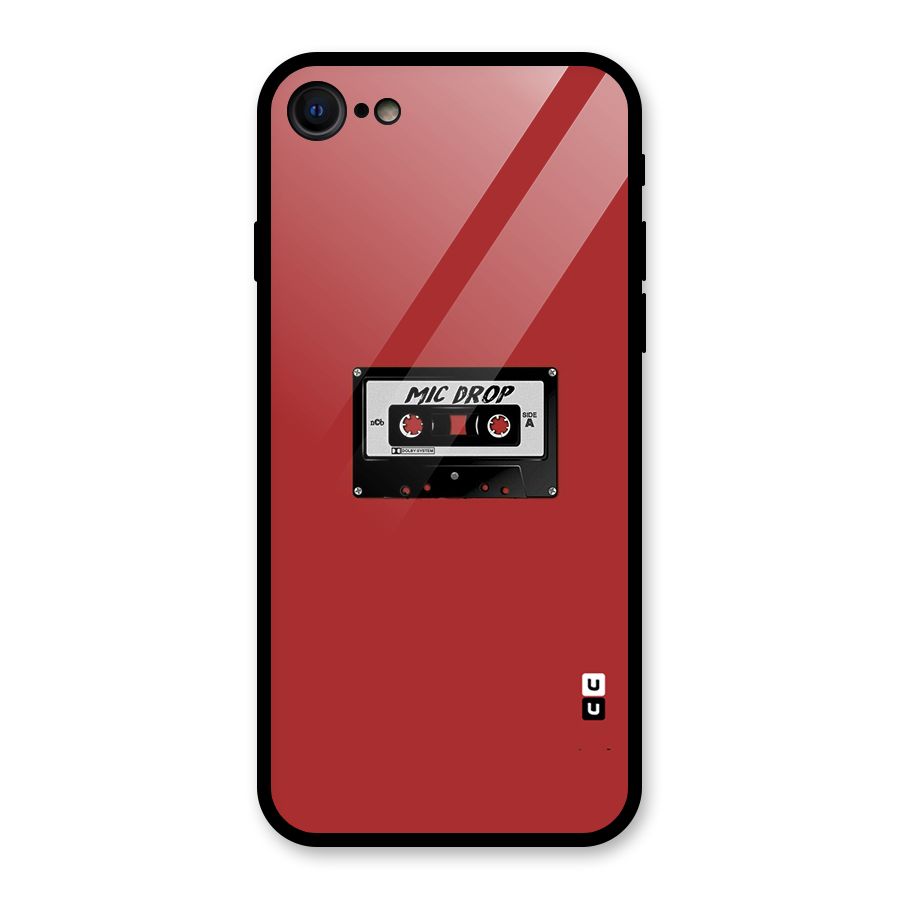 Mic Drop Cassette Minimalistic Glass Back Case for iPhone SE 2020