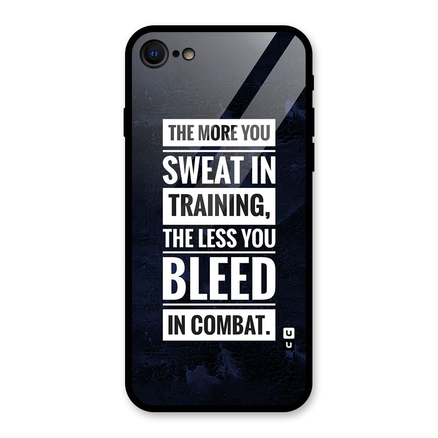 More You Sweat Less You Bleed Glass Back Case for iPhone SE 2020