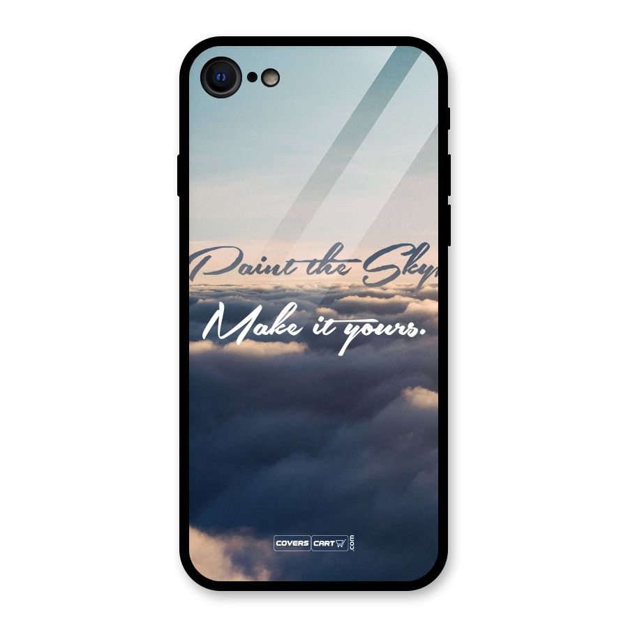 Paint the Sky Glass Back Case for iPhone SE 2020