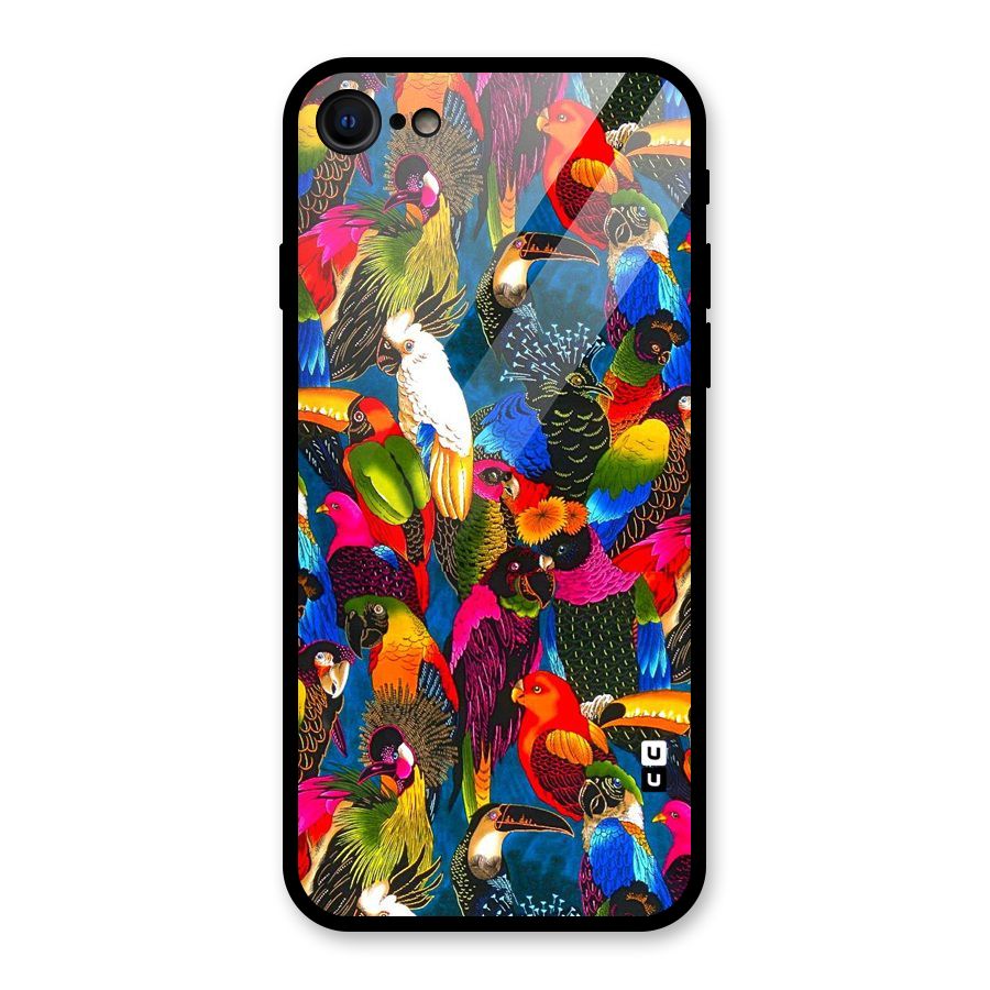 Parrot Art Glass Back Case for iPhone SE 2020
