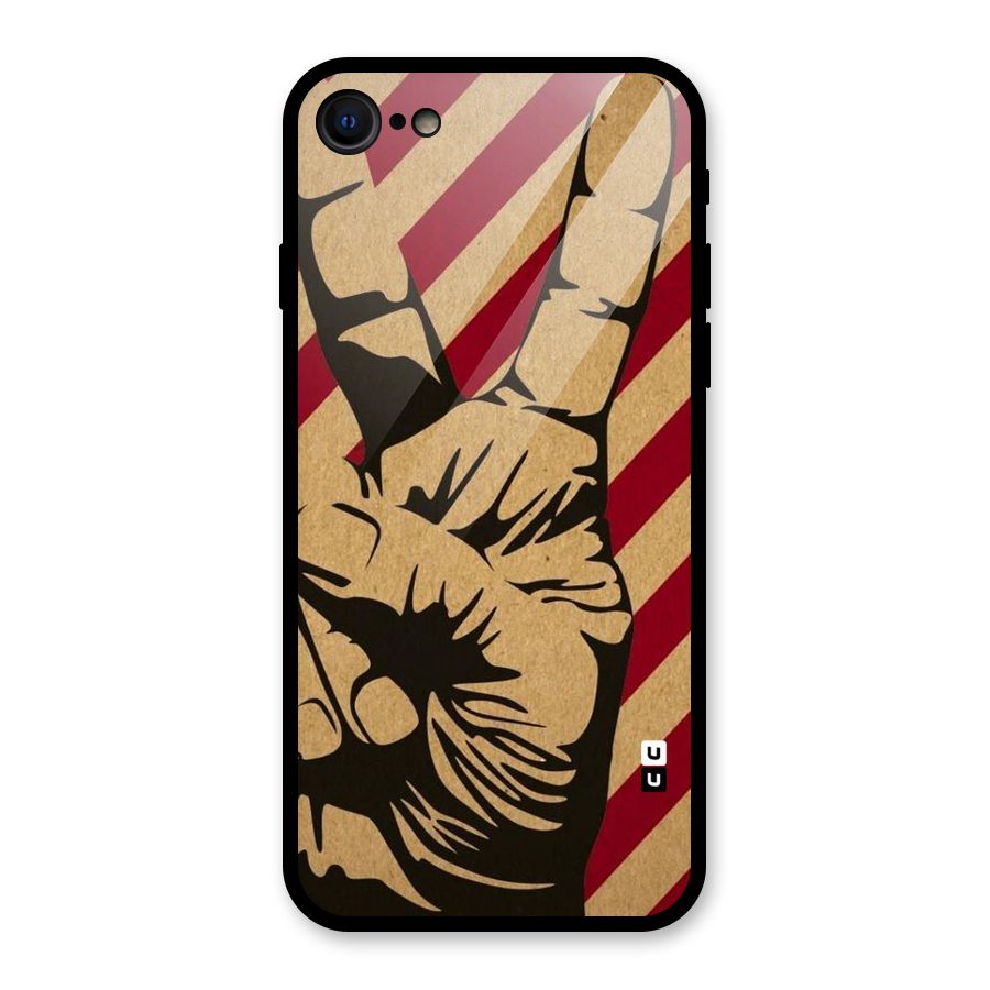 Peace Stripes Glass Back Case for iPhone SE 2020