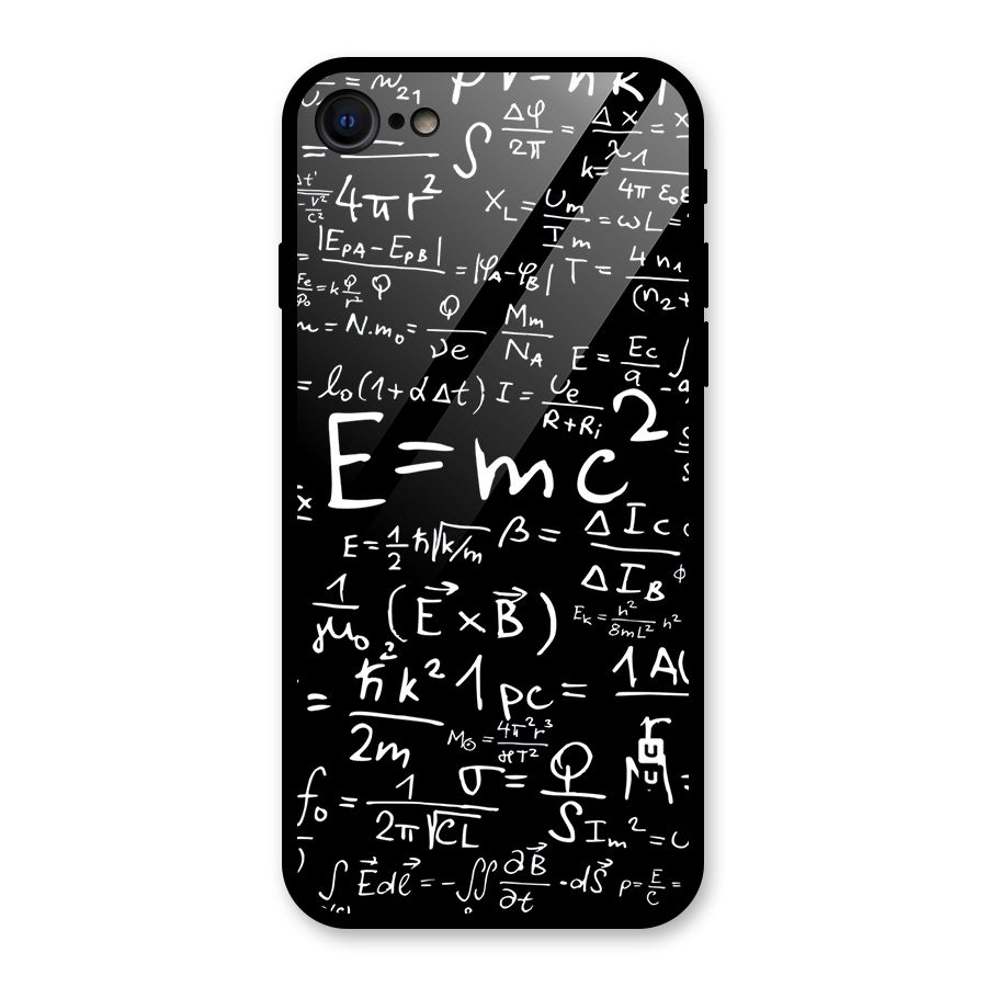 Physics Equation Glass Back Case for iPhone SE 2020