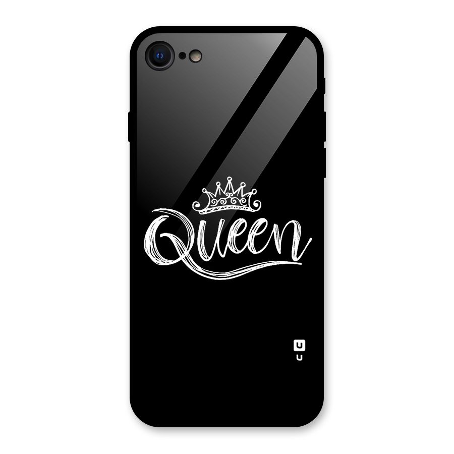 Queen Crown Glass Back Case for iPhone SE 2020