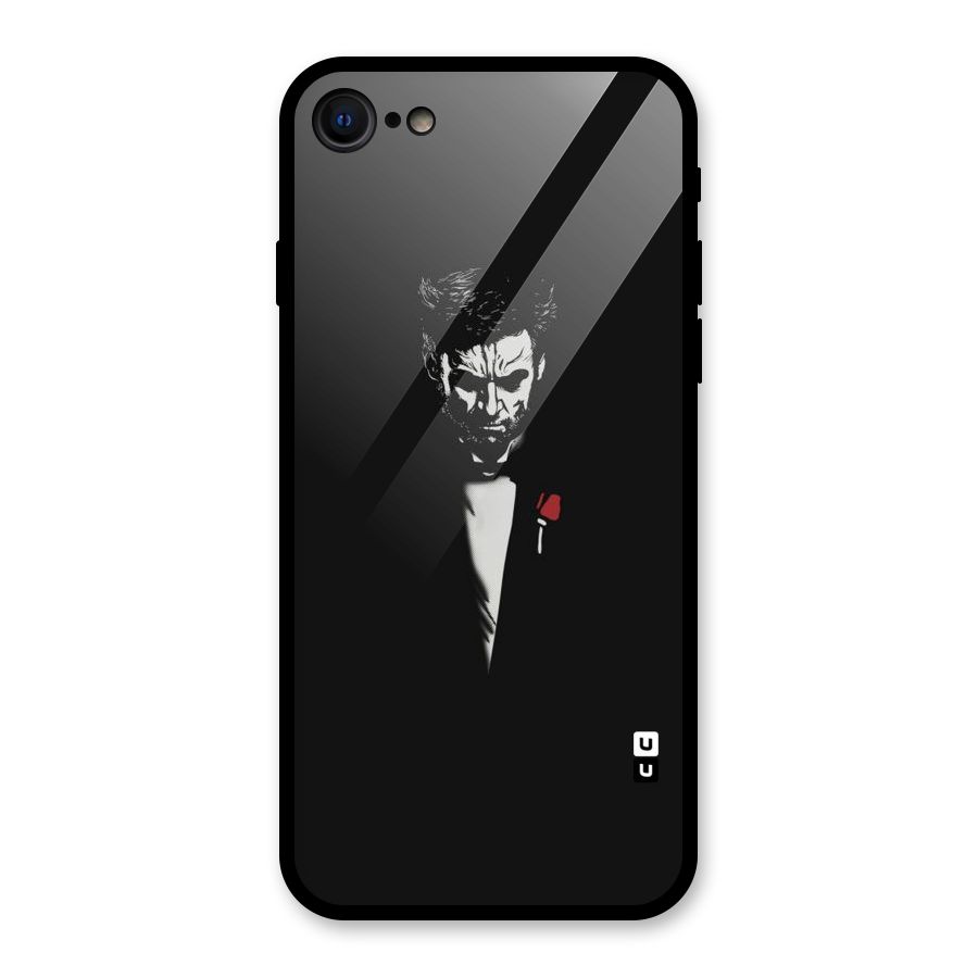 Rose Man Glass Back Case for iPhone SE 2020