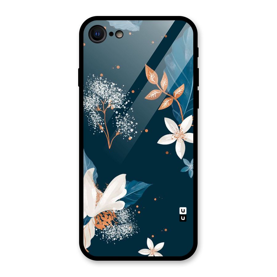 Royal Floral Glass Back Case for iPhone SE 2020