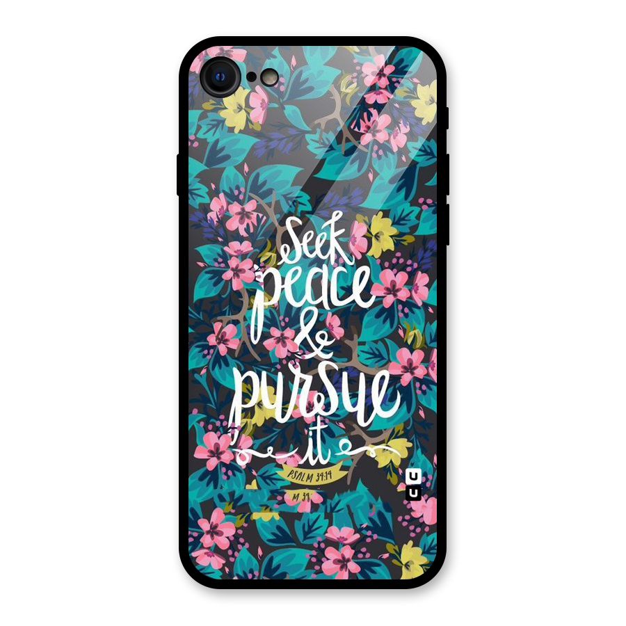 Seek Peace Glass Back Case for iPhone SE 2020