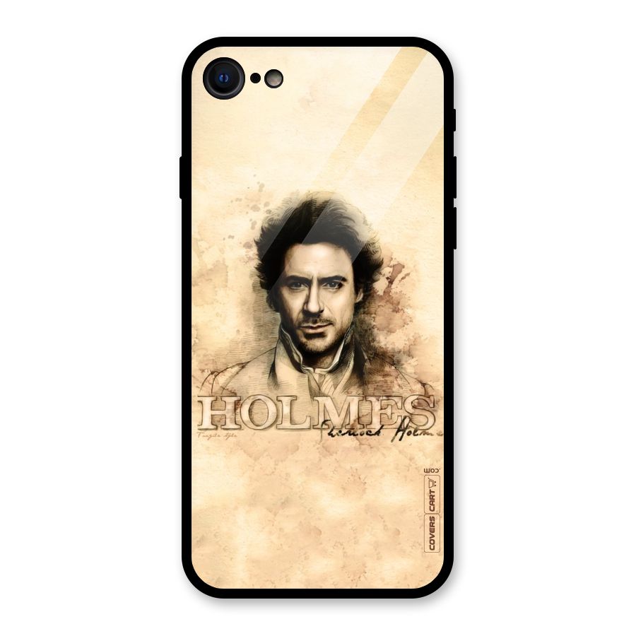 Sherlock Holmes Fan Art Glass Back Case for iPhone SE 2020