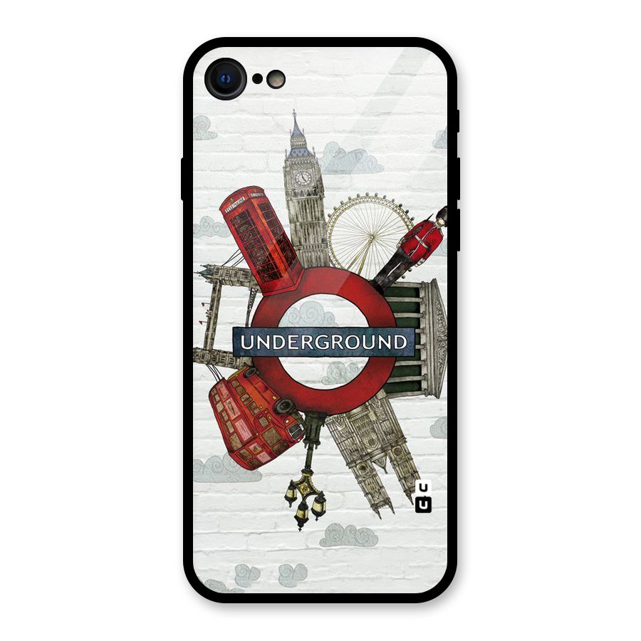 Underground Design Glass Back Case for iPhone SE 2020