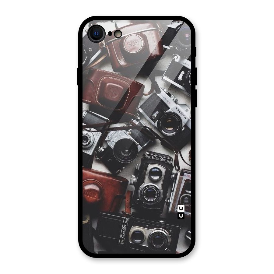 Vintage Beauty Shutter Glass Back Case for iPhone SE 2020