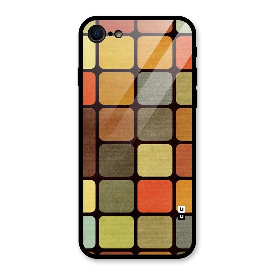 Vintage Boxes Glass Back Case for iPhone SE 2020