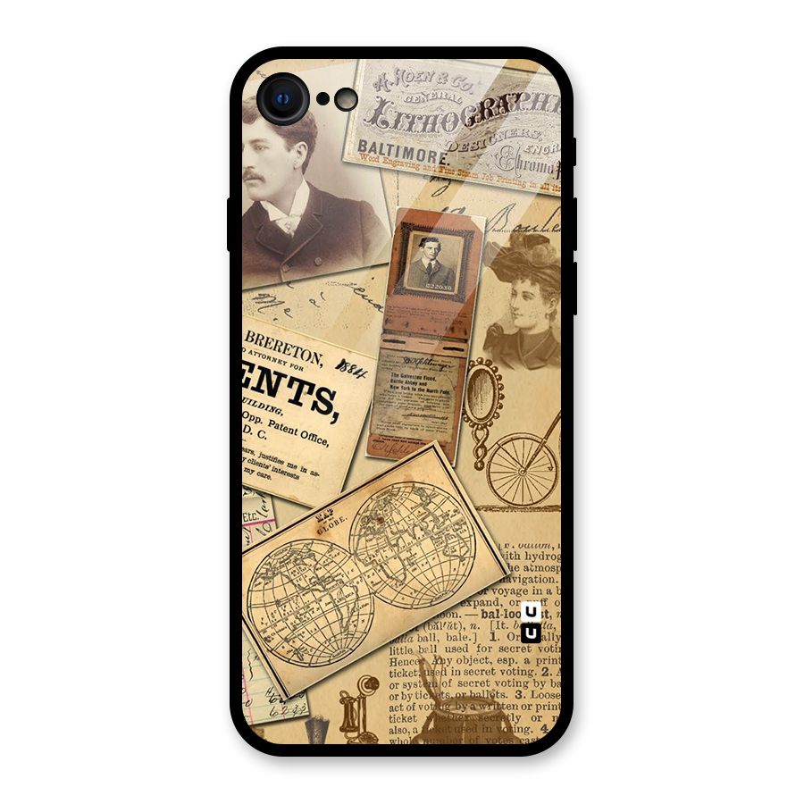 Vintage Memories Glass Back Case for iPhone SE 2020