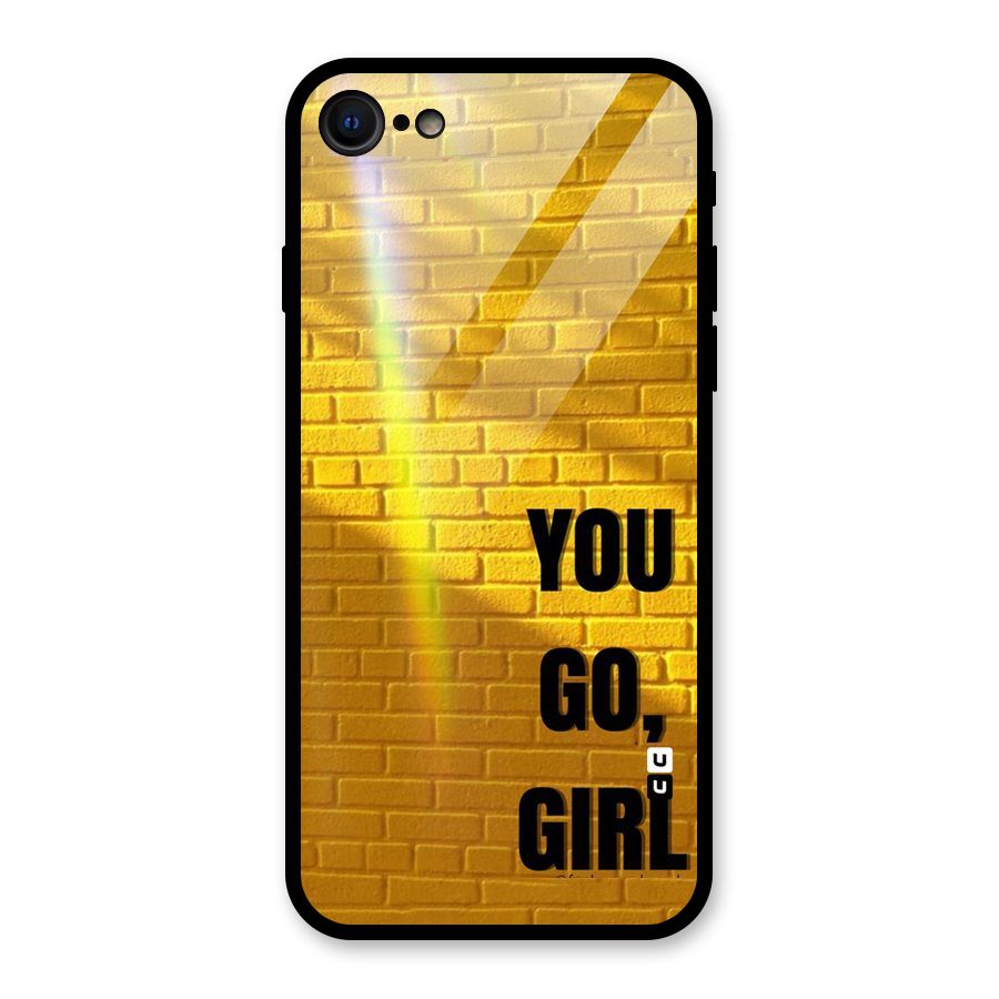 You Go Girl Wall Glass Back Case for iPhone SE 2020