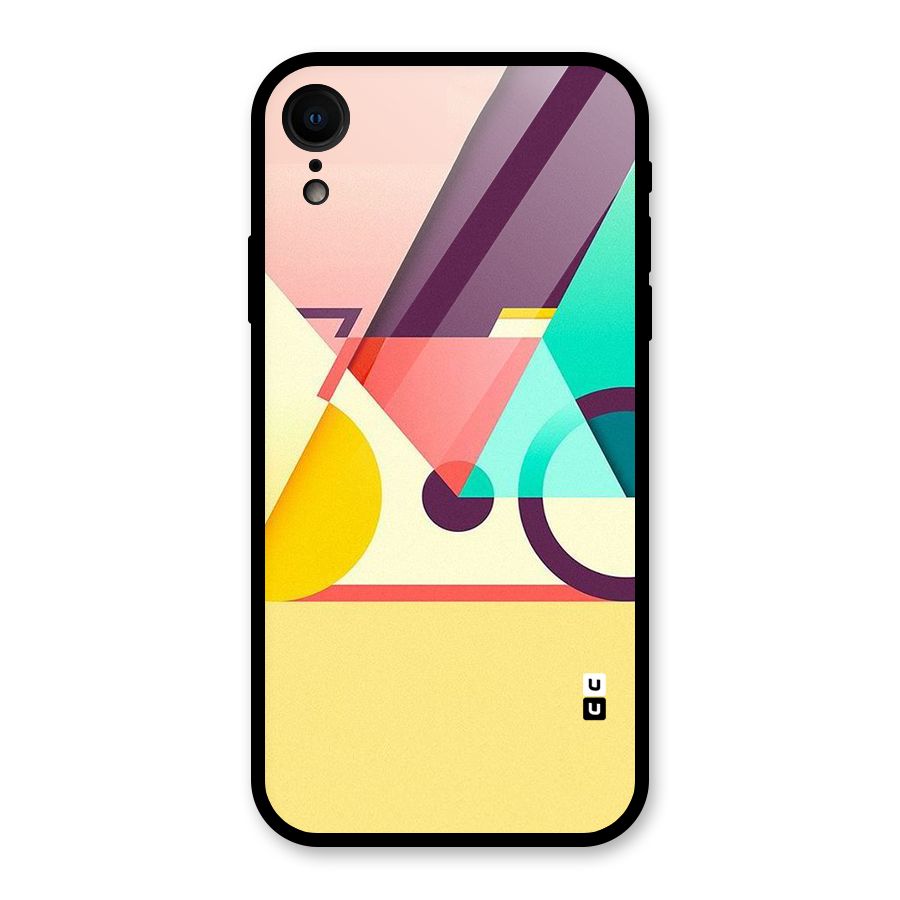 Abstract Cycle Glass Back Case for iPhone XR