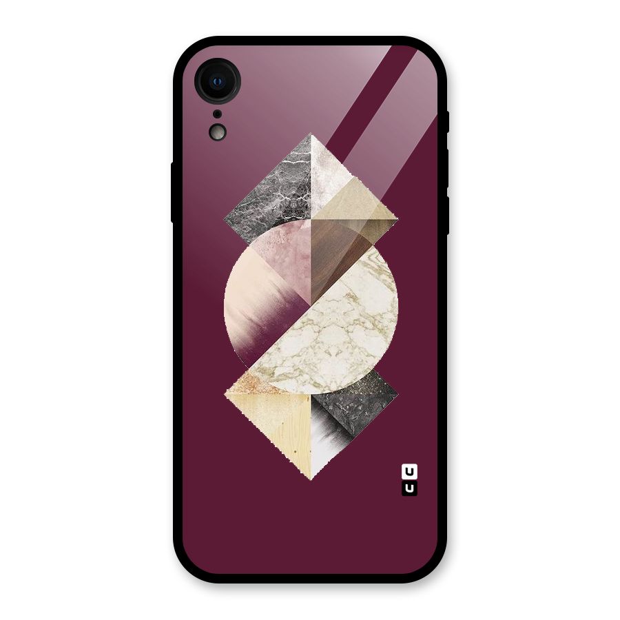 Abstract Marble Pattern Glass Back Case for iPhone XR