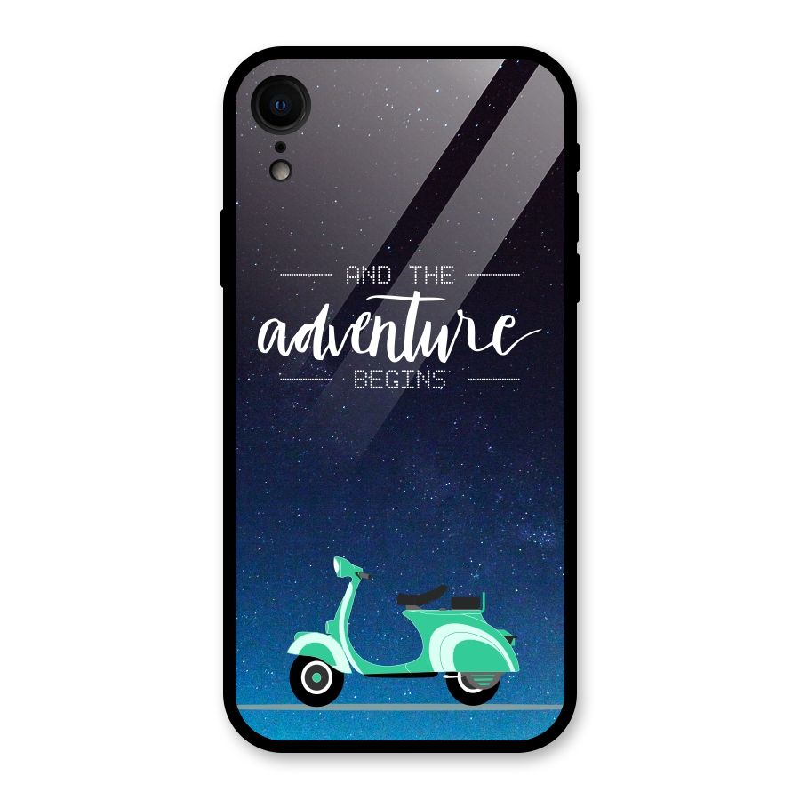 Adventure Scooter Glass Back Case for iPhone XR