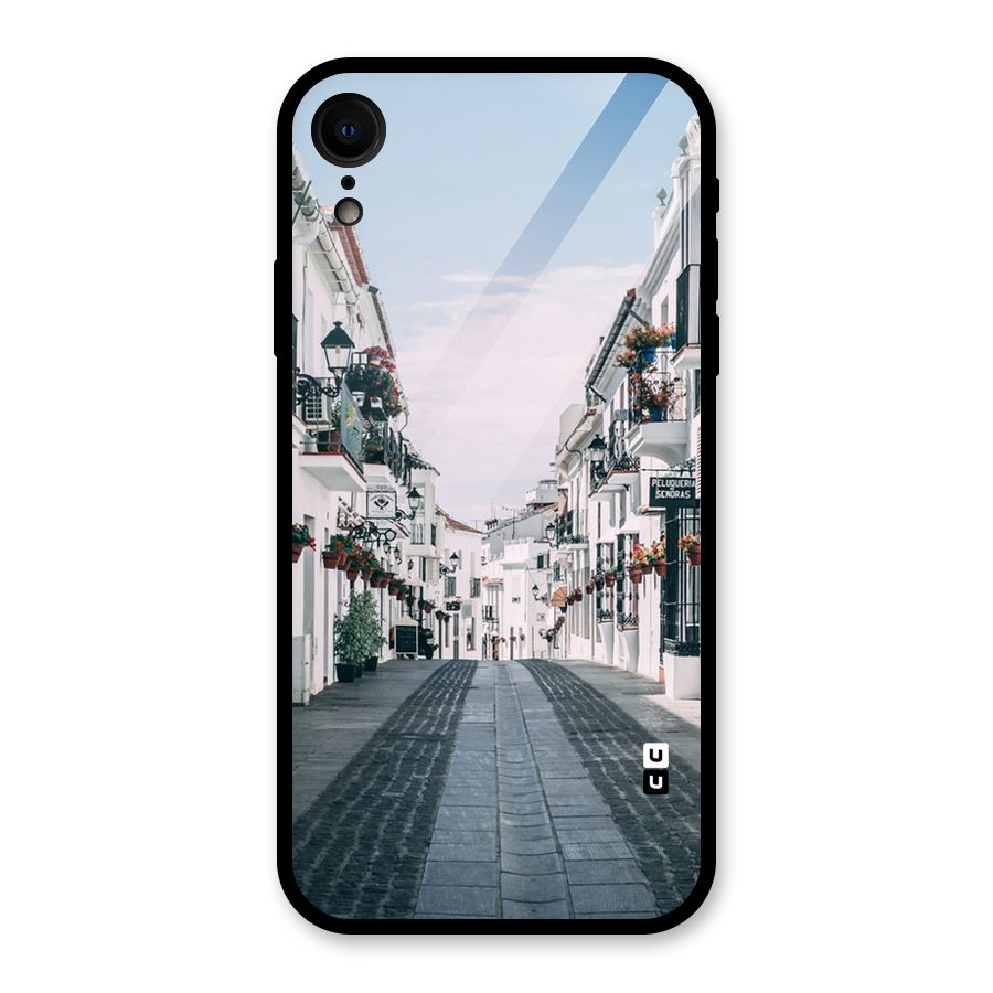 Aesthetic Street Glass Back Case for iPhone XR