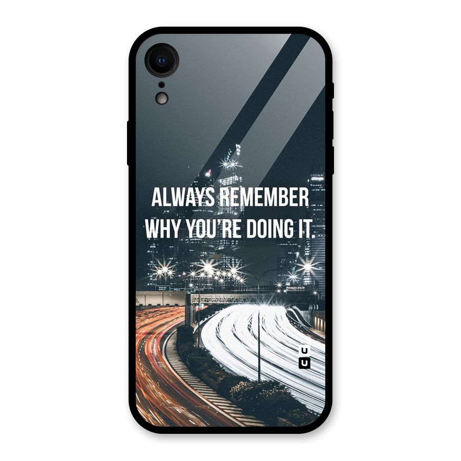Always Remember Glass Back Case for iPhone XR