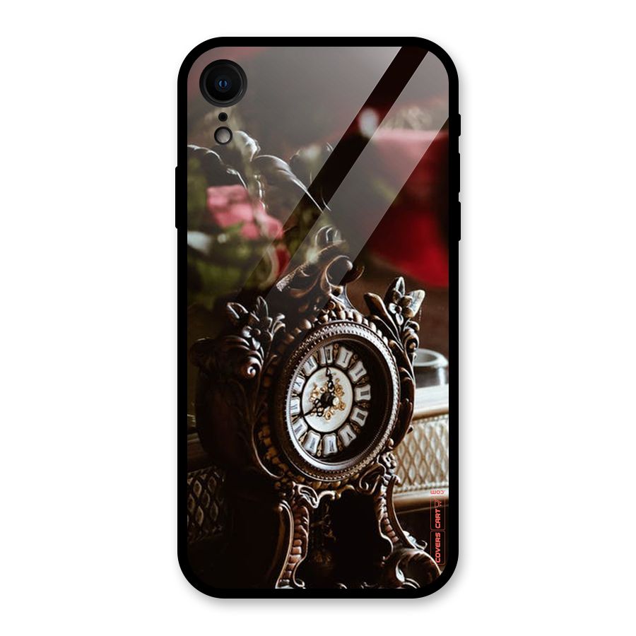 Ancient Clock Glass Back Case for iPhone XR