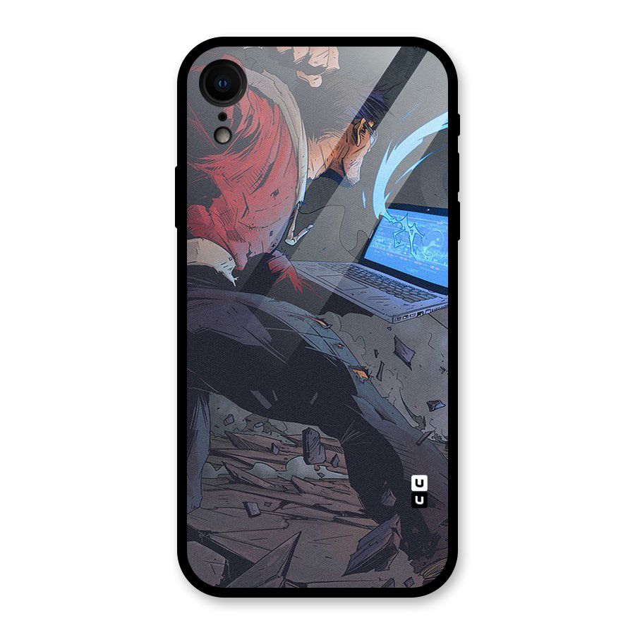 Angry Programmer Glass Back Case for iPhone XR