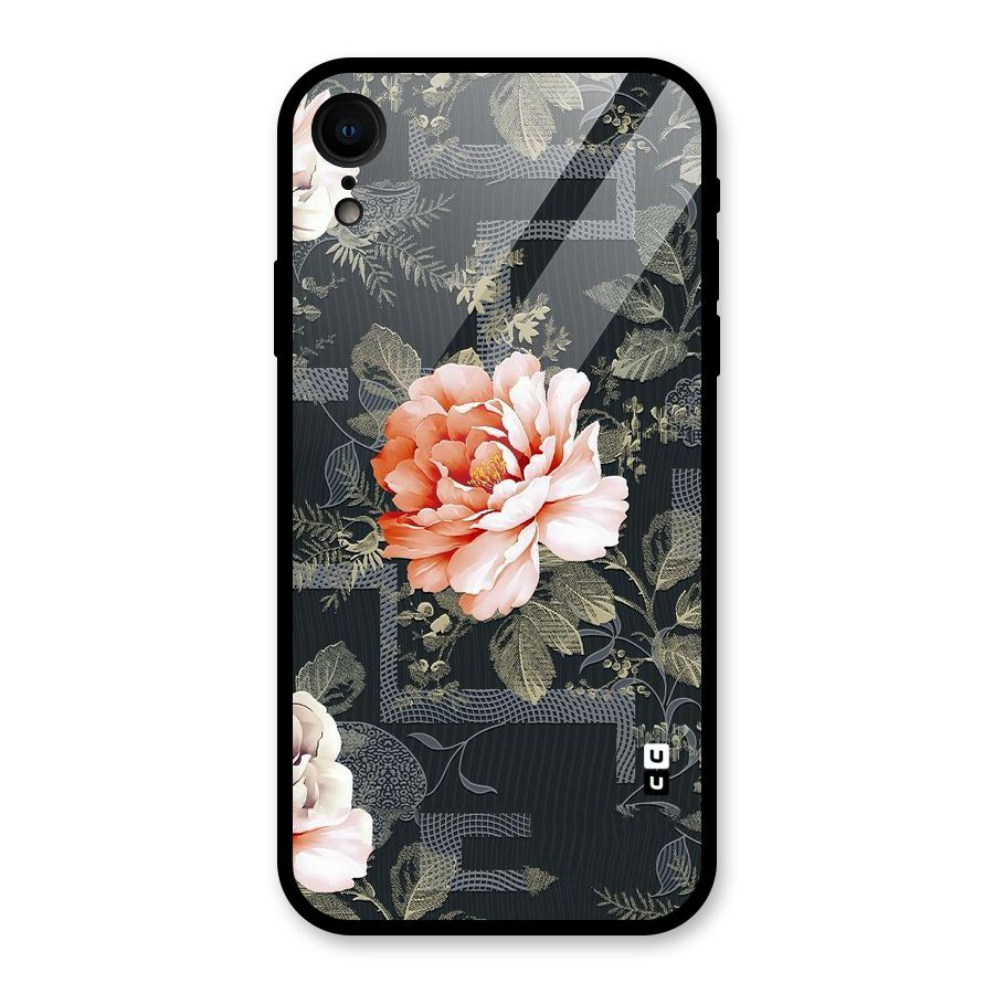 Art And Floral Glass Back Case for iPhone XR