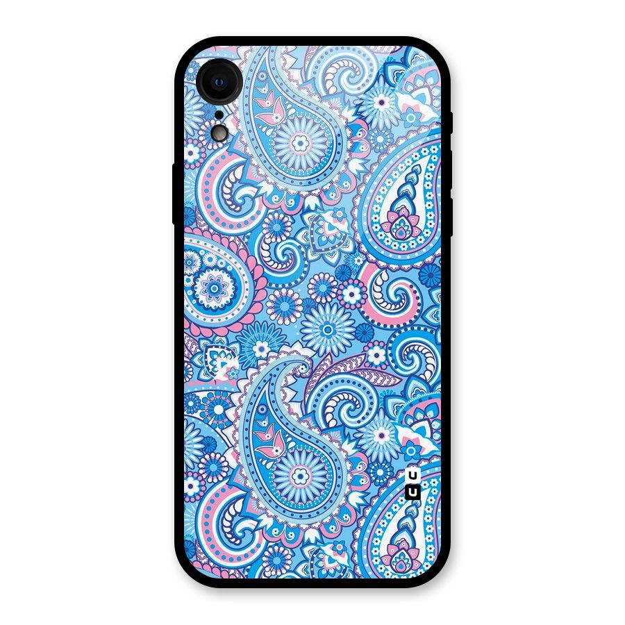 Artistic Blue Art Glass Back Case for iPhone XR