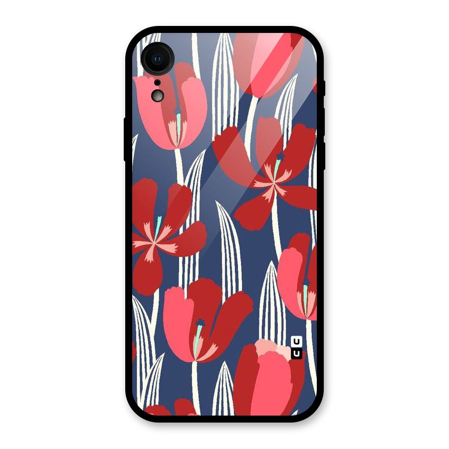 Artistic Tulips Glass Back Case for iPhone XR