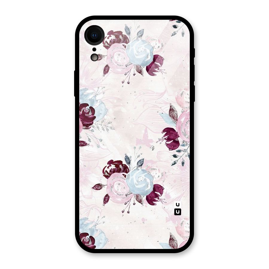 Artsy Florasy Glass Back Case for iPhone XR