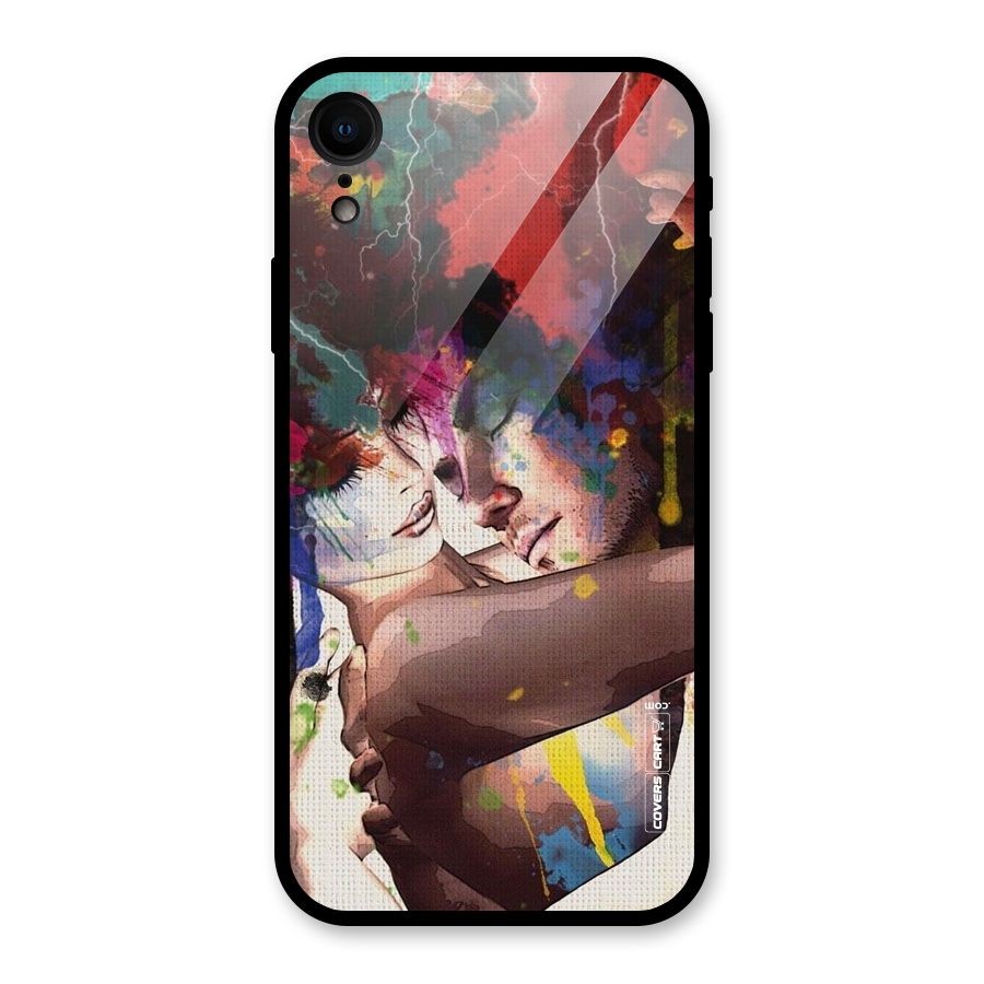 Artsy Romance Glass Back Case for iPhone XR