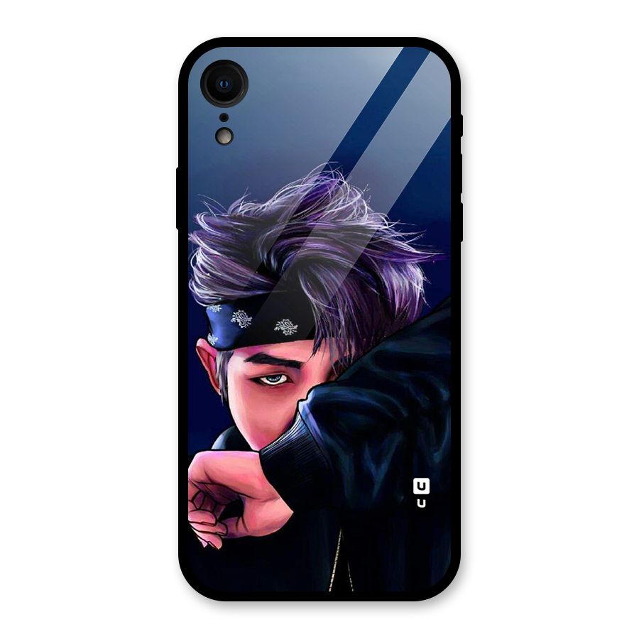 BTS Namjoon Artwork Glass Back Case for iPhone XR