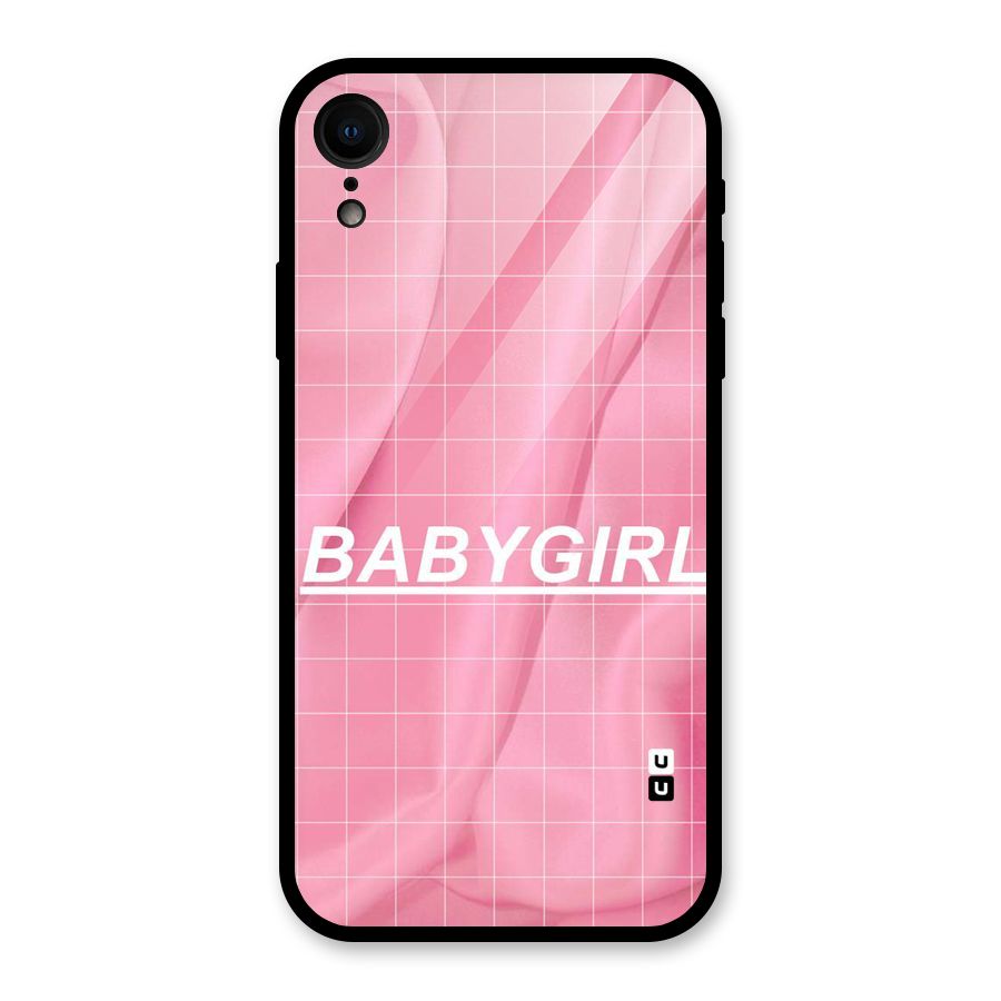 Baby Girl Check Glass Back Case for iPhone XR