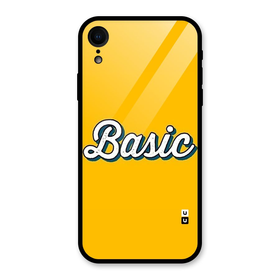 Basic Yellow Glass Back Case for iPhone XR
