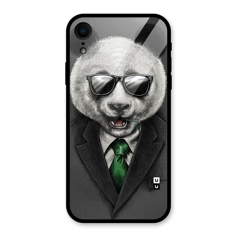 Bear Face Glass Back Case for iPhone XR