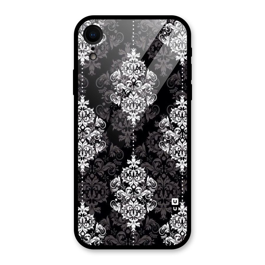 Beautiful Grey Pattern Glass Back Case for iPhone XR