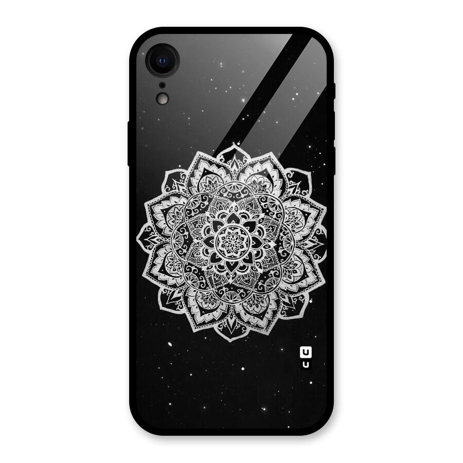 Beautiful Mandala Design Glass Back Case for iPhone XR
