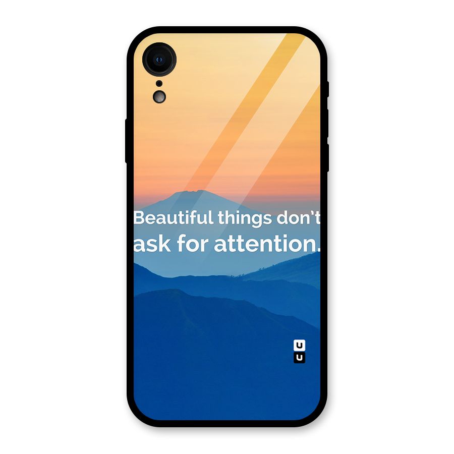 Beautiful Things Quote Glass Back Case for iPhone XR