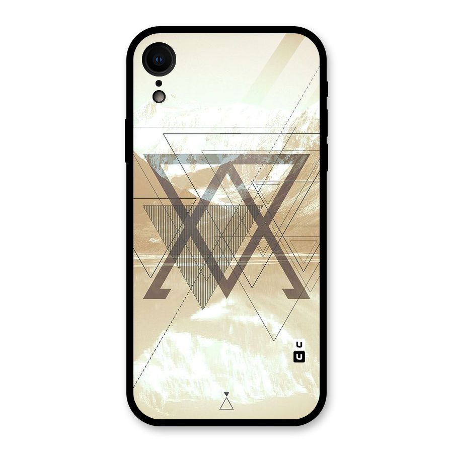 Beige View Glass Back Case for iPhone XR