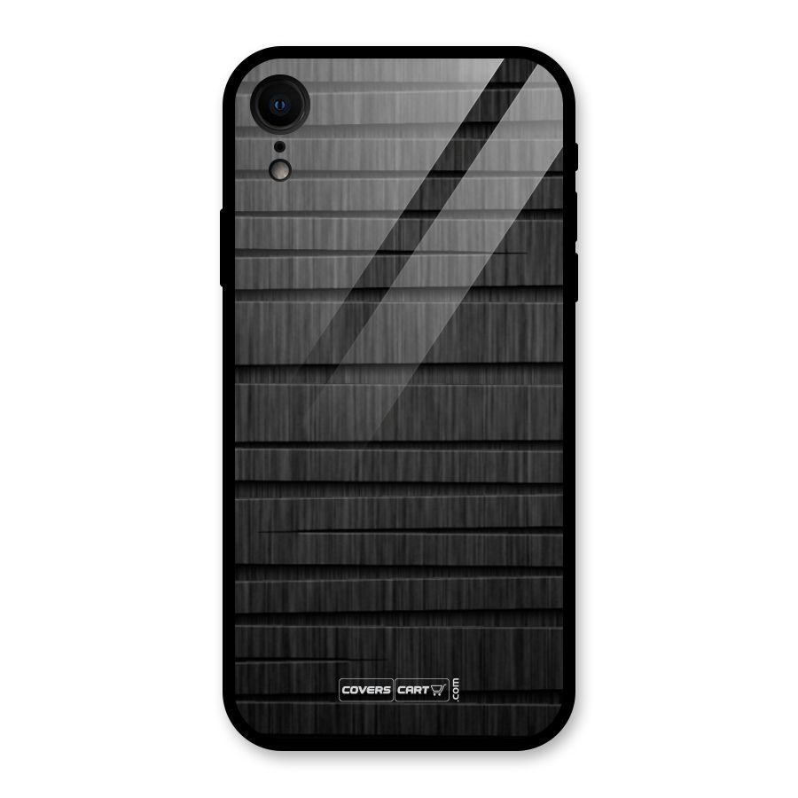 Black Abstract Glass Back Case for iPhone XR