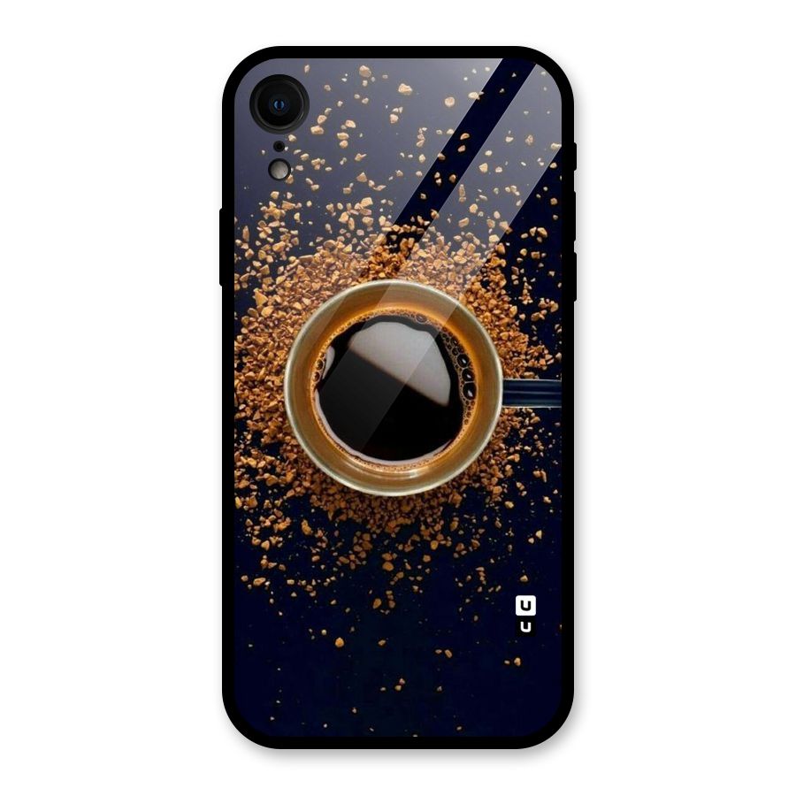 Black Coffee Glass Back Case for iPhone XR