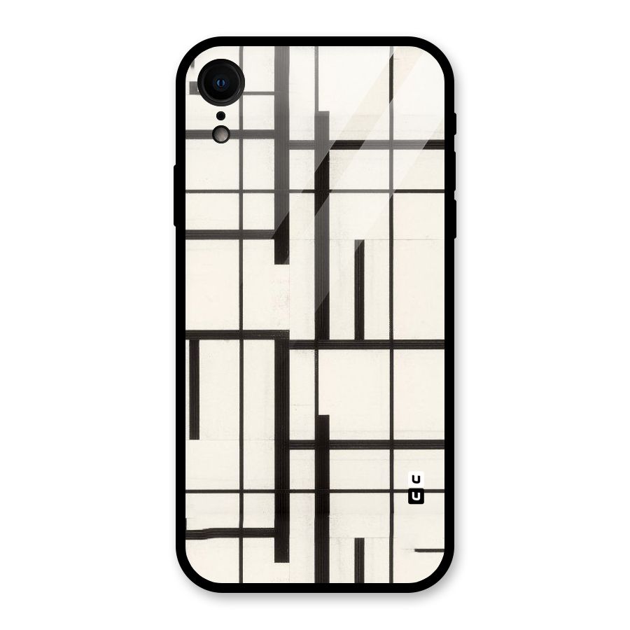 Black Unsymmetry Glass Back Case for iPhone XR